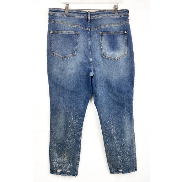 Anthropologie Pilcro The Cigarette Distressed Splatter Slim Straight Jeans - 34 - Picture 8 of 14